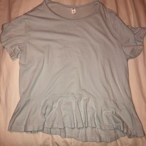 BP light blue peplum top